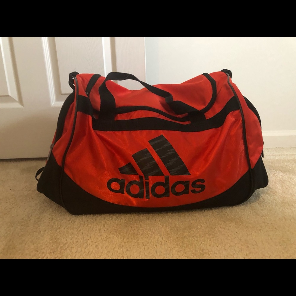 Adidas Orange Duffle Bag